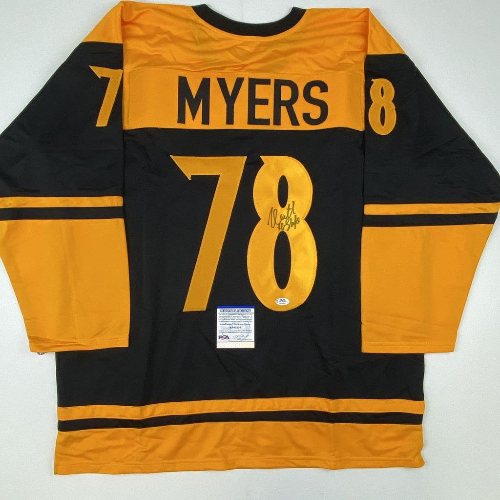 Autographed/Signed Nick Castle Michael Myers Halloween Black Movie Jersey PSA/DNA COA