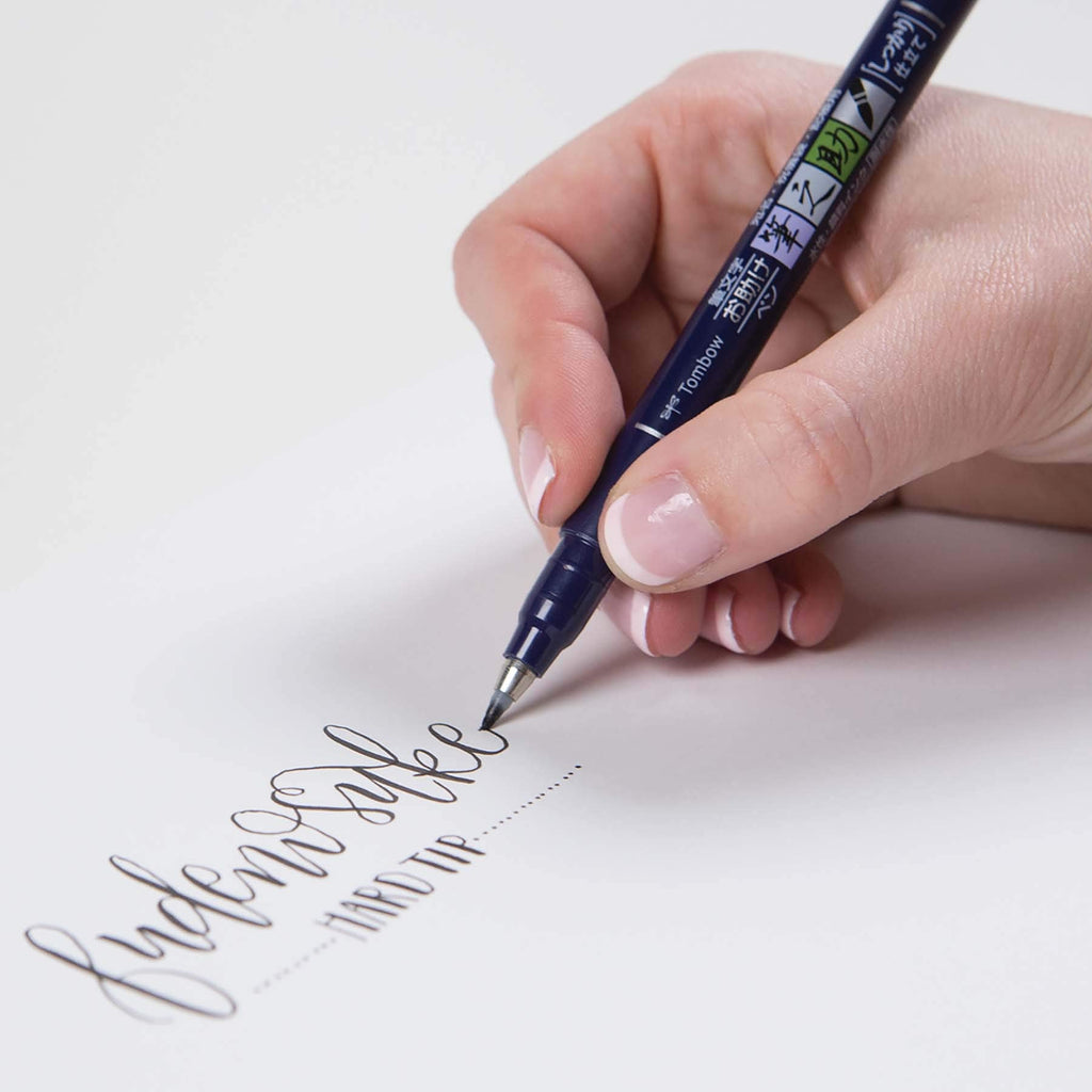 Tombow 62038 Fudenosuke Brush Pen, 2-Pack, Soft & Hard Tip for Calligraphy & Art
