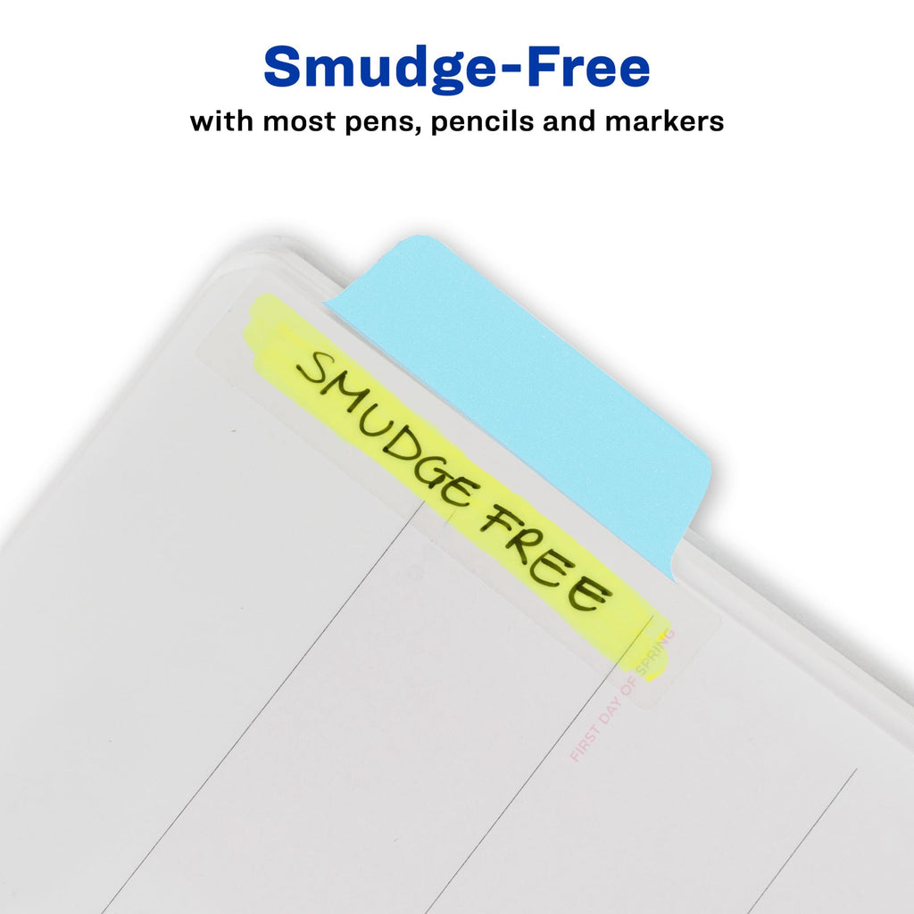 24pc Avery Margin Repositionable Tabs, 2.5x1", 2-Side Writable, Pastel Colors
