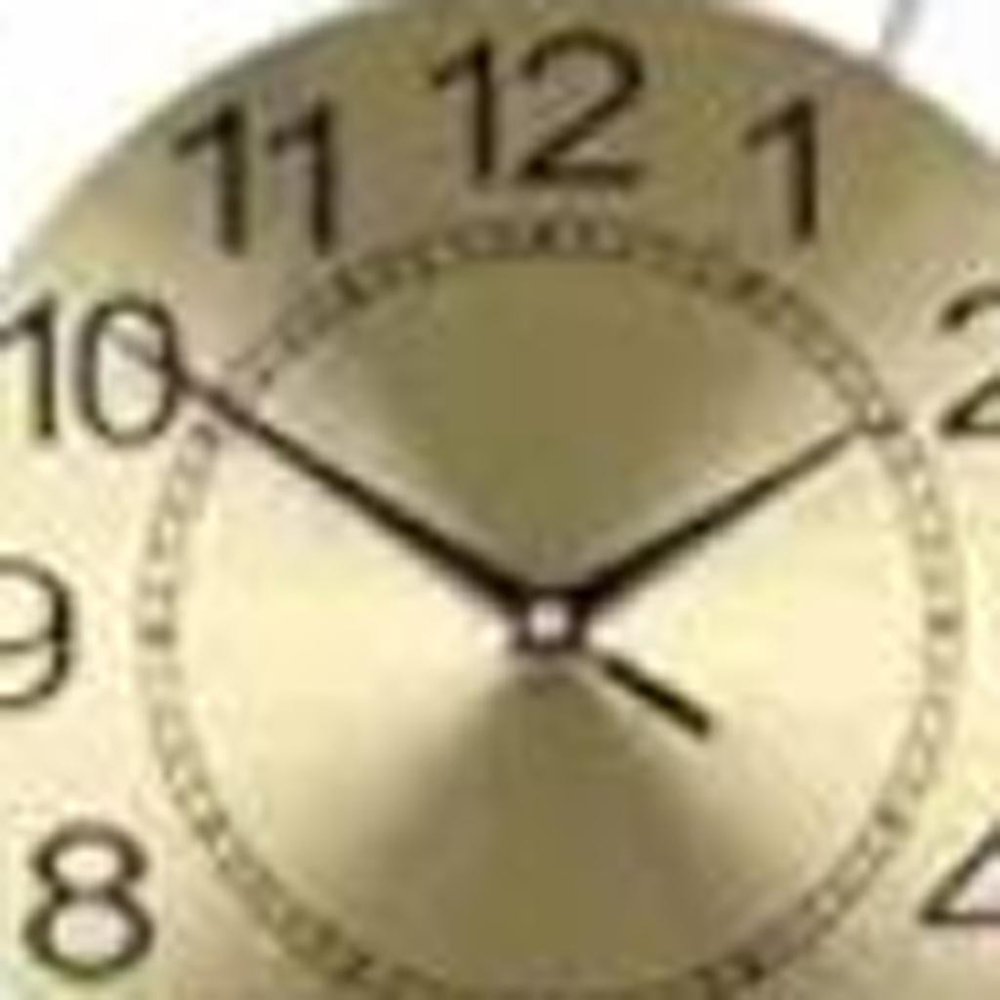 17" Gold Silver And Black Metal Silent Analog Novelty Wall Clock