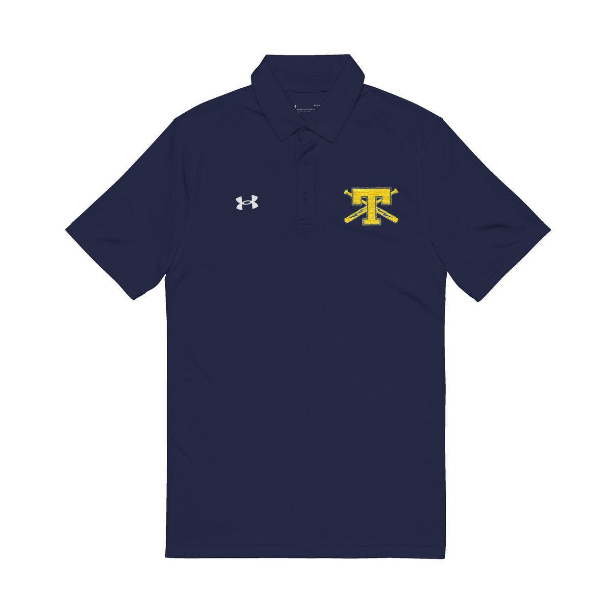 Embroidered White Polo Shirt with Thunderstix Logo - Under Armour Men's Performance Polo