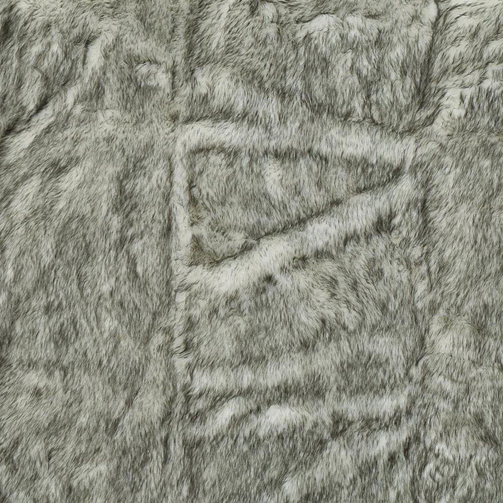50" X 60" Gray Faux Fur Woven Plush Throw Blanket