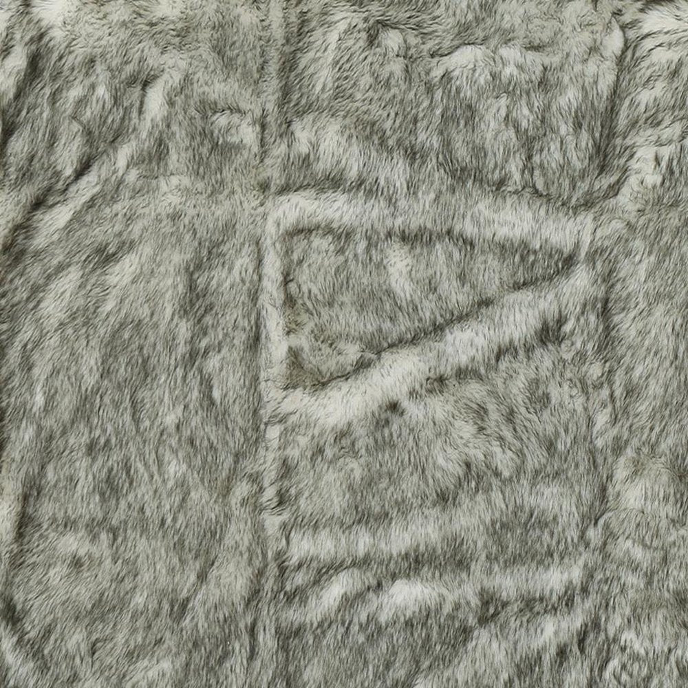 50" X 60" Gray Faux Fur Woven Plush Throw Blanket