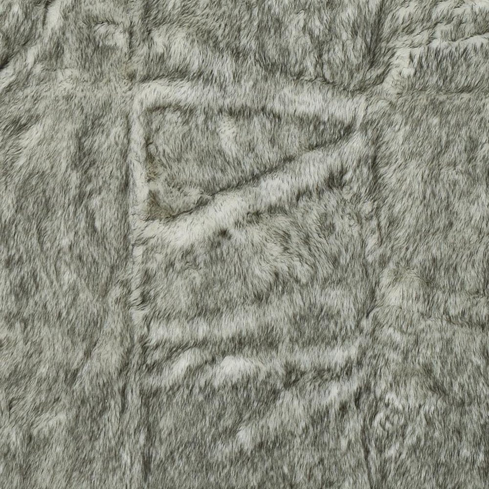 50" X 60" Gray Faux Fur Woven Plush Throw Blanket