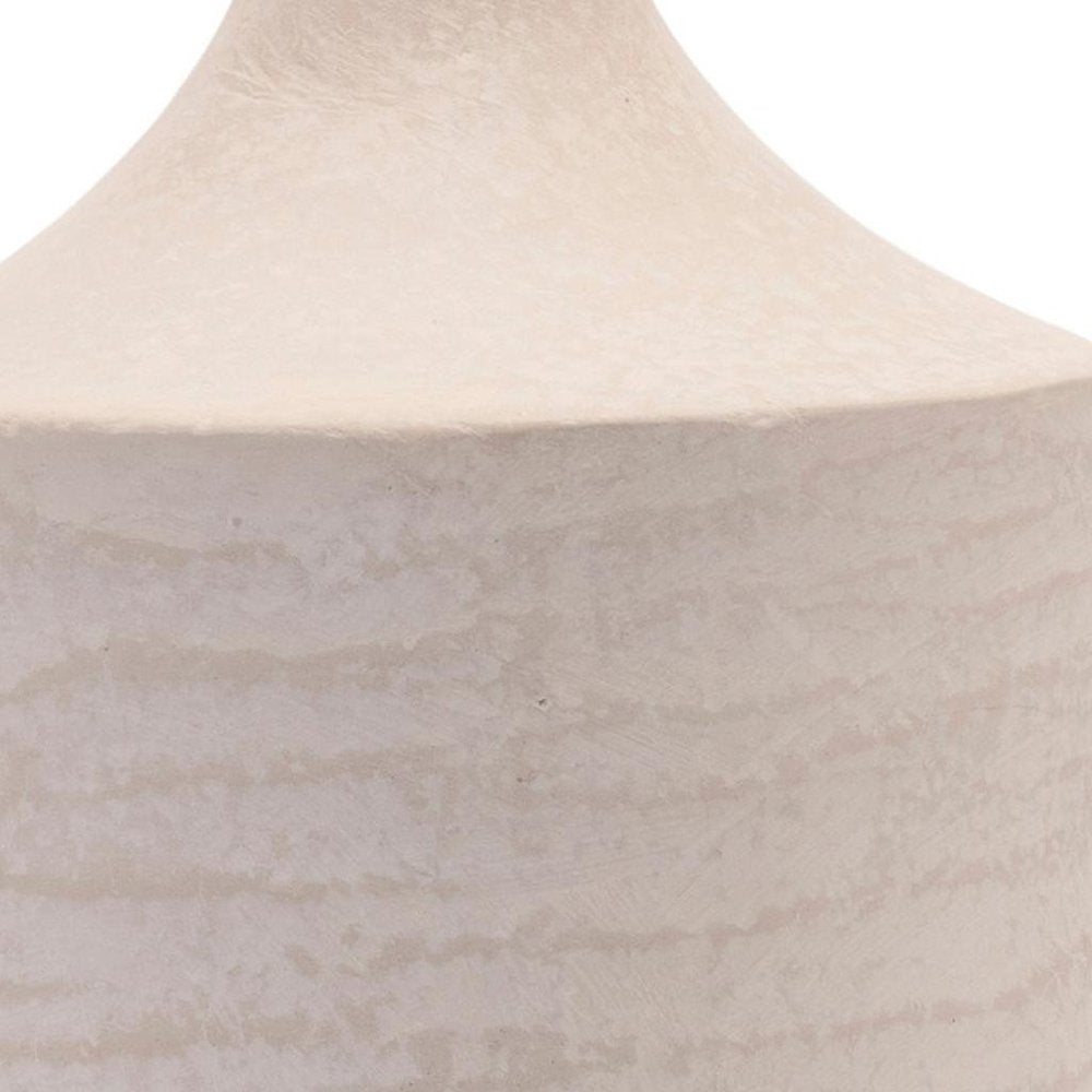 18" Beige Resin Round Floor Vase