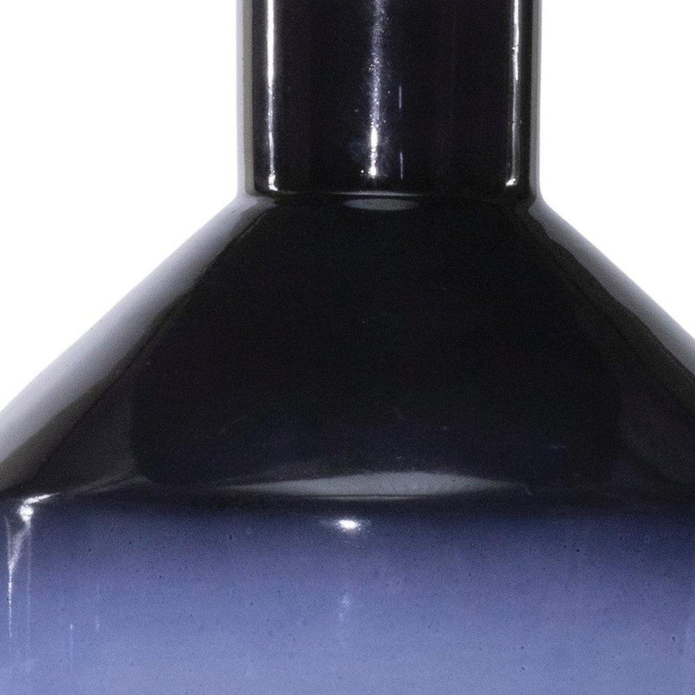 6" Blue Glass Round Table Vase