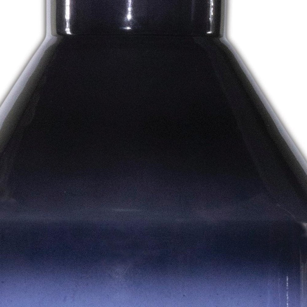 7" Blue Glass Round Table Vase