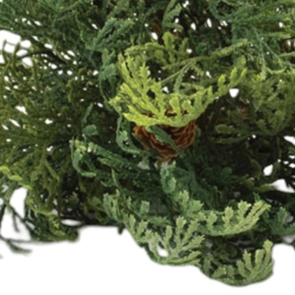 Set of Two 10" Brown And Green Artificial Cedar