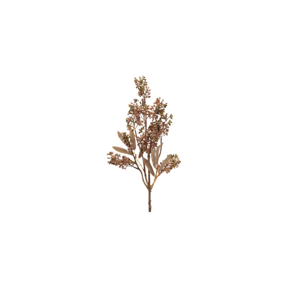 Set of Six 8" Mauve Brown And Yellow Artificial