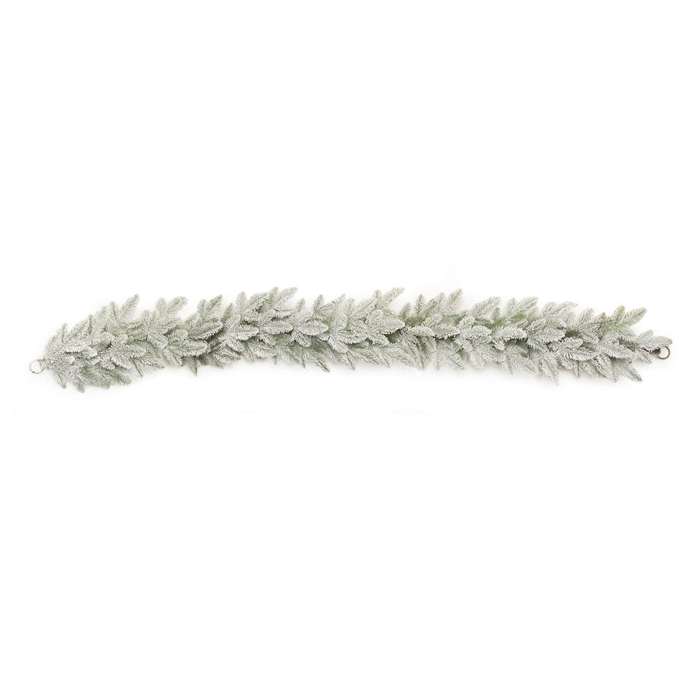74" Green And White Artificial Pine