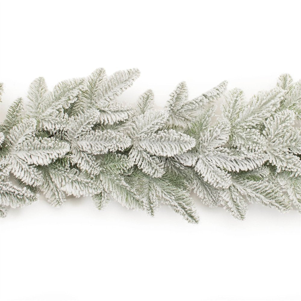 74" Green And White Artificial Pine
