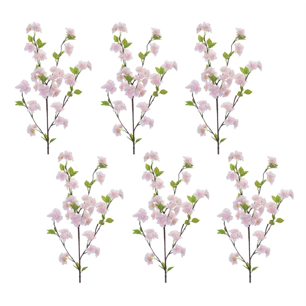 Set of Six 34" Pink Green And Brown Artificial