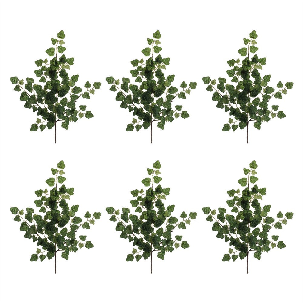 Set of Six 25" Green Artificial Foliage