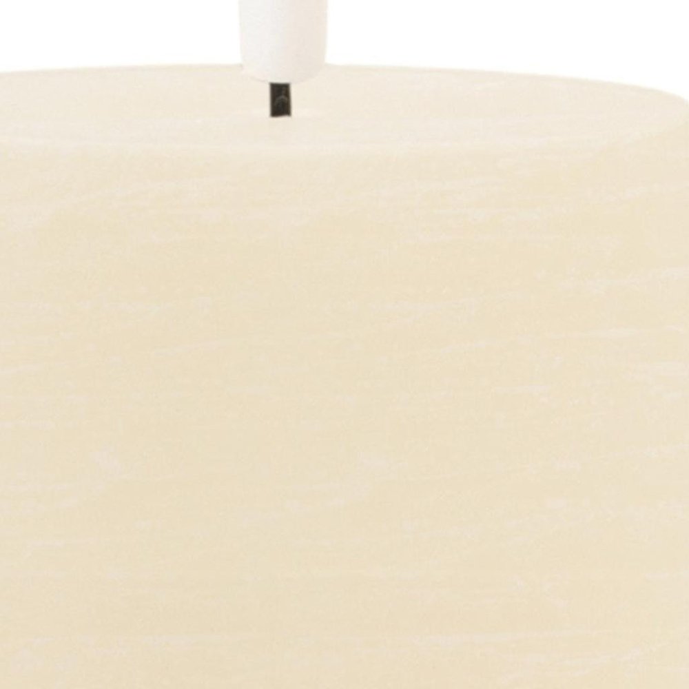 Set of Two Ivory Flameless Pillar Candles