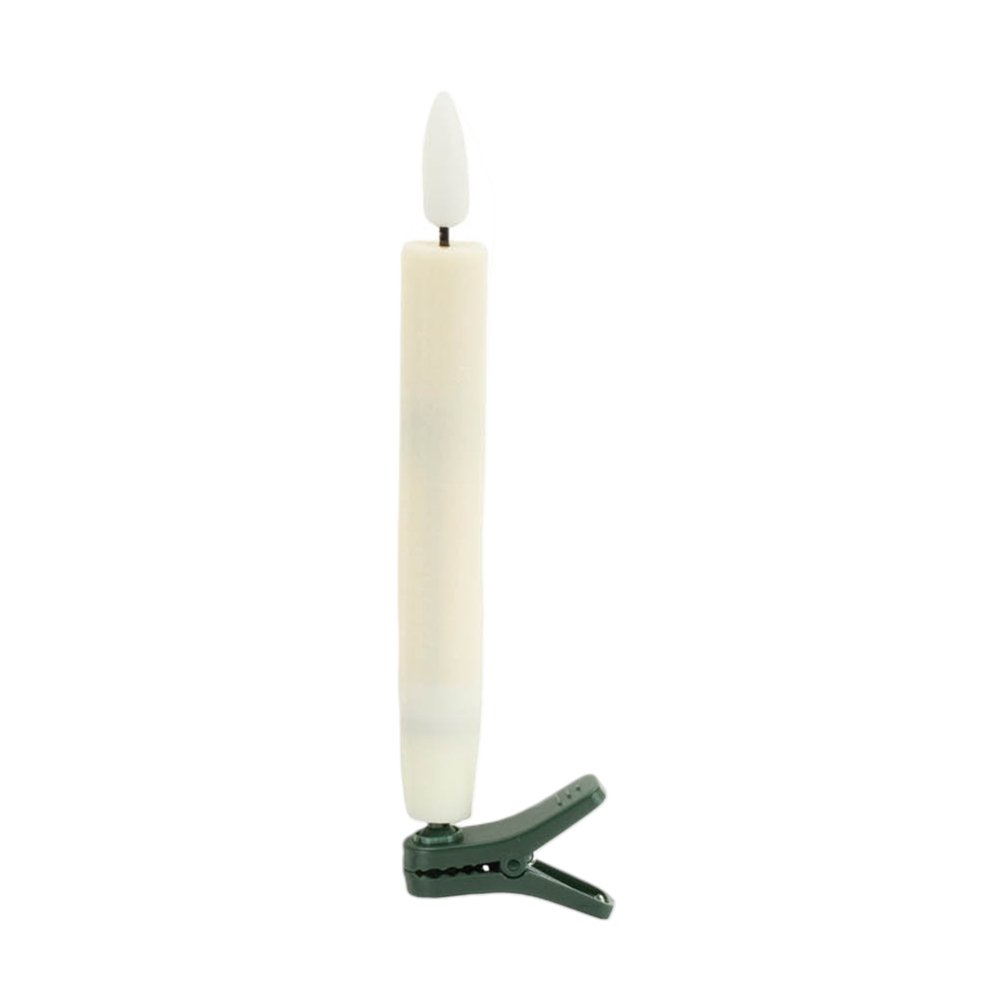 Set of Ten Beige Flameless Christmas Taper Candles