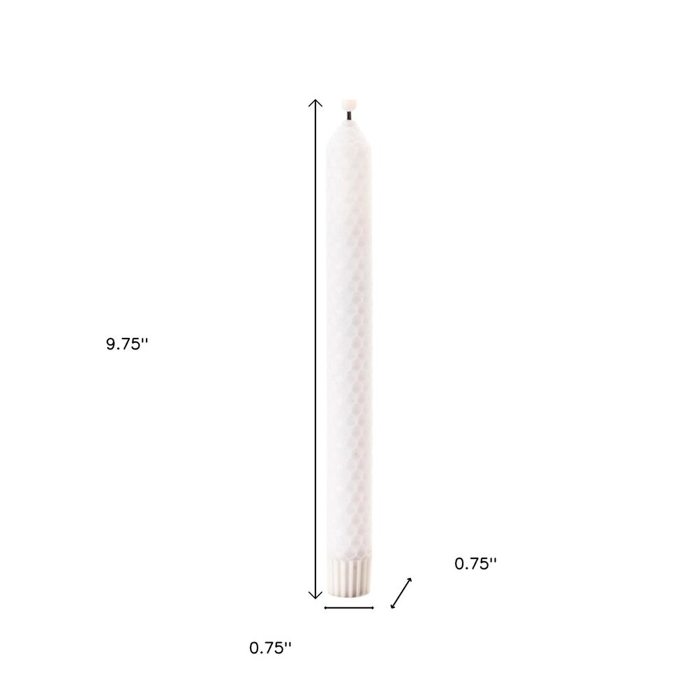 Set of Two White Flameless Taper Candles