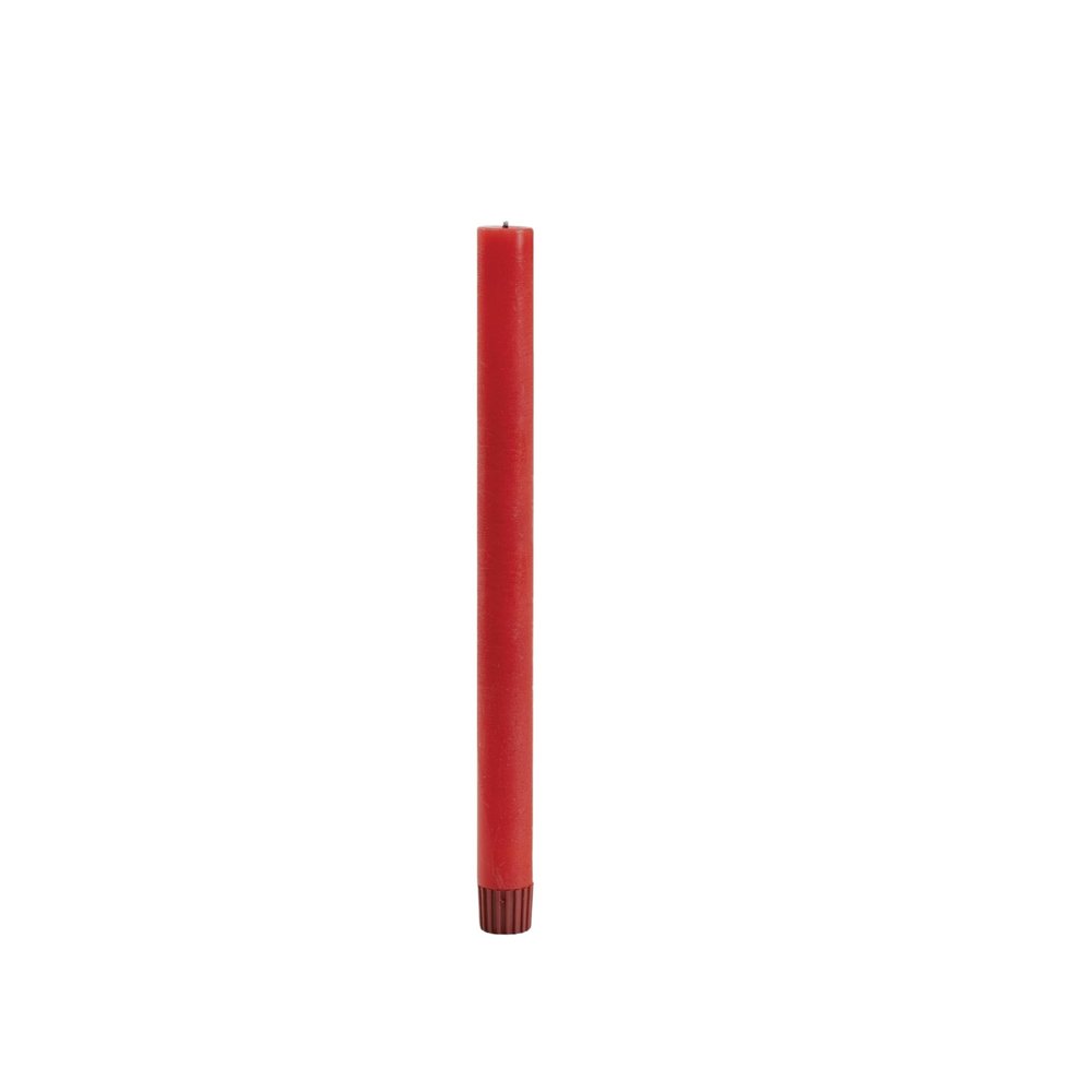 Set of Two Red Flameless Taper Candles
