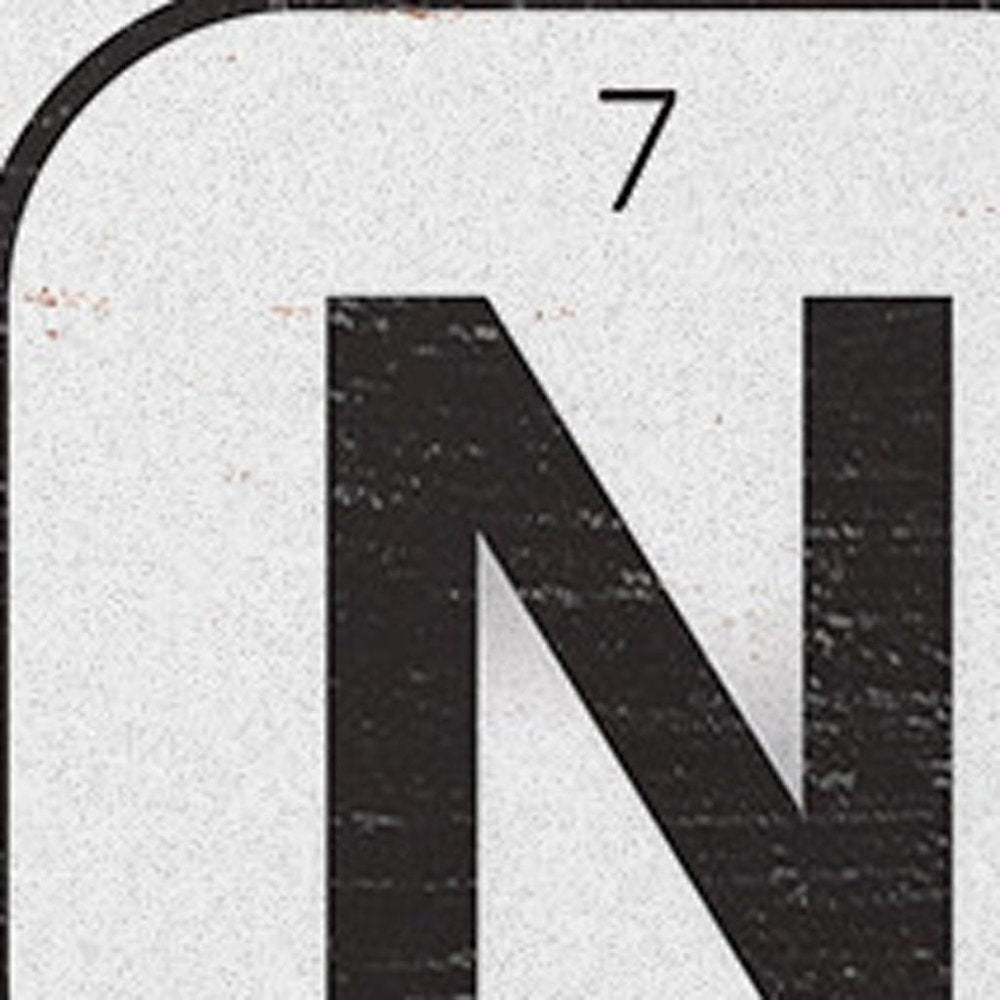 12" X 12" White And Black Chemistry is FUN: Fluorine, Uranium & Nitrogen Wood Wall Decor