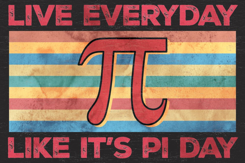 12" X 12" Black Red And Yellow Live Everyday Like It's Pi Day Canvas Wall Decor