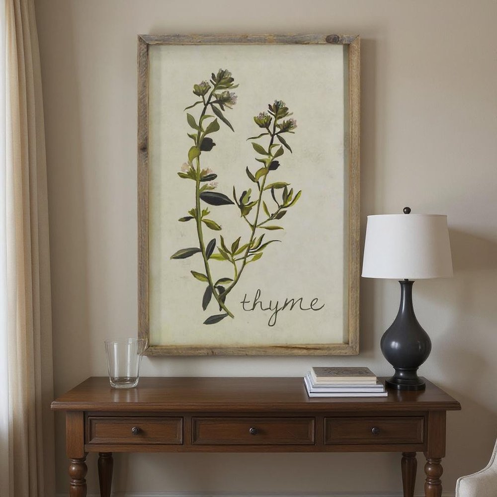 19" X 12" Green And White Floral Wood Wall Decor