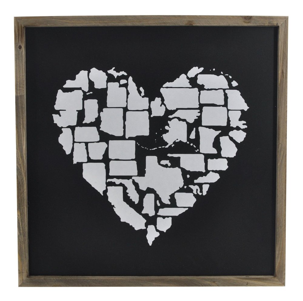 16" X 16" Black And White Wood Square Framed Art