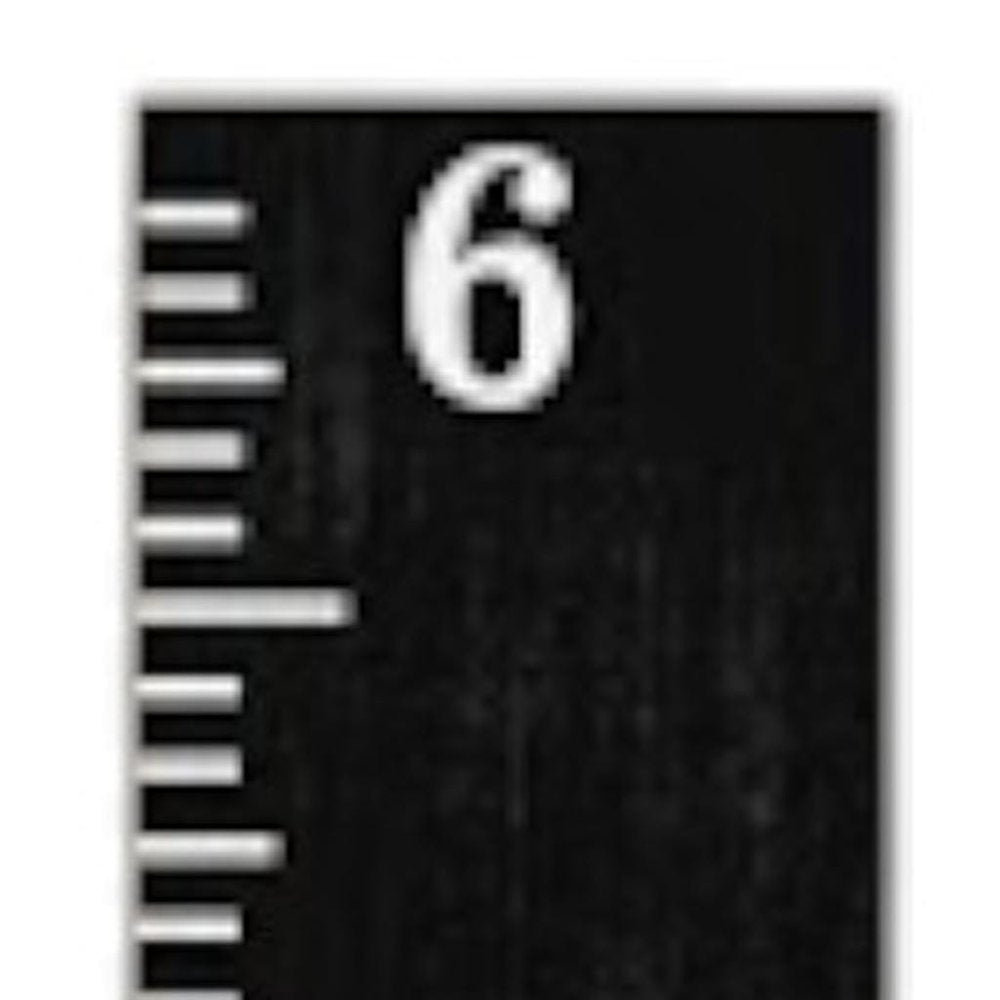 72" Black And White Wood Growth Chart Wall Decor