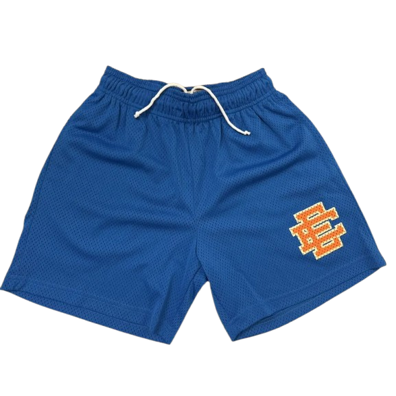 Eric Emanuel  Shorts Mesh-Blue Lemonade Orange