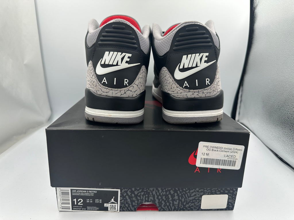 PRE OWNEDD Jordan 3 Retro OG Black Cement (2024)