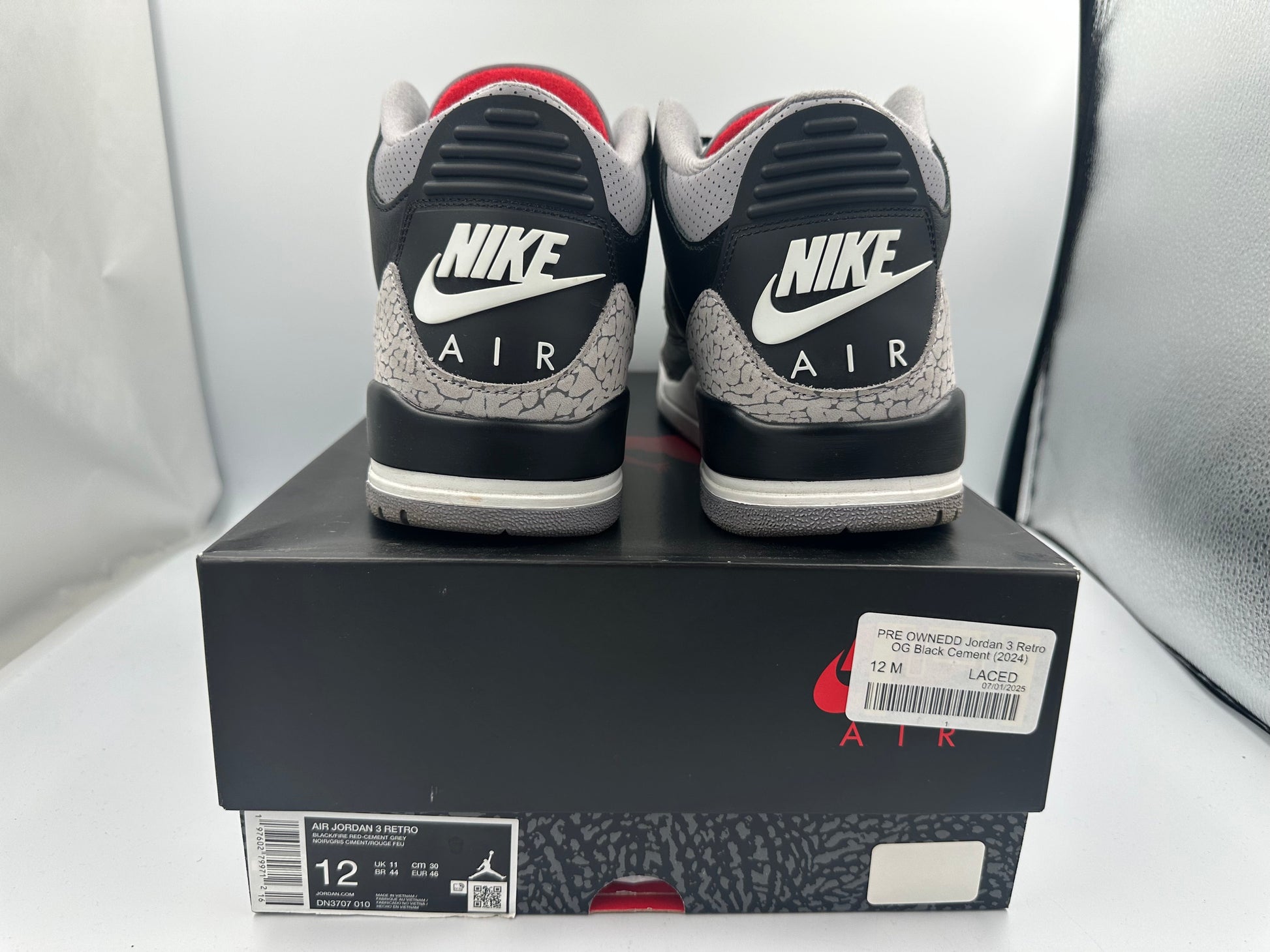 PRE OWNEDD Jordan 3 Retro OG Black Cement (2024)