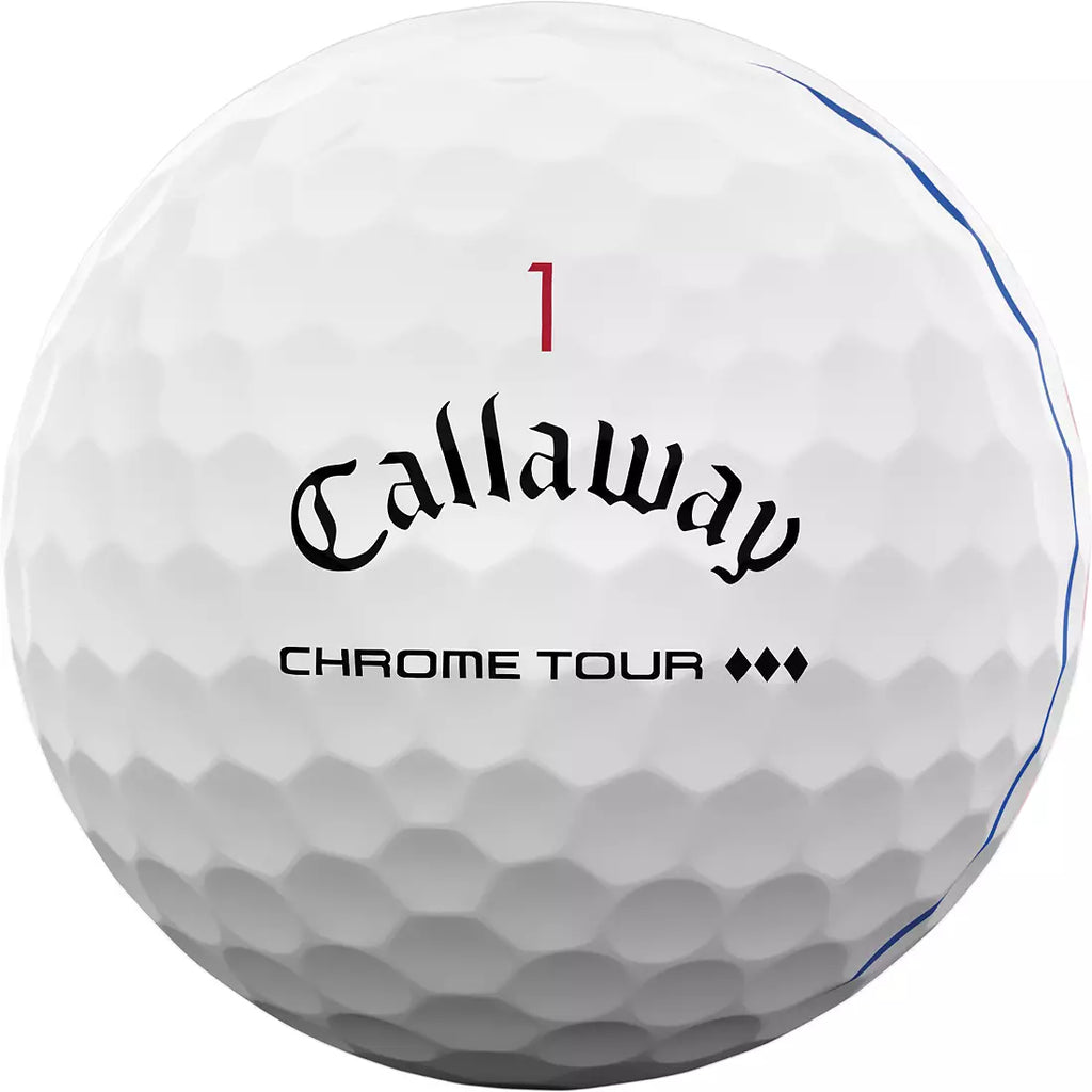 Callaway Chrome Tour Triple Diamond Triple Track White 2025 Golf Balls