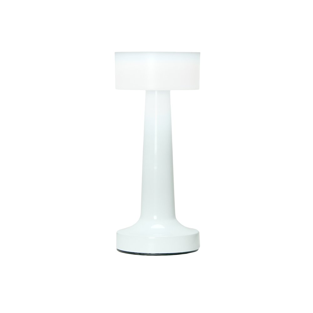 9" White Metal Lighthouse Table Lamp