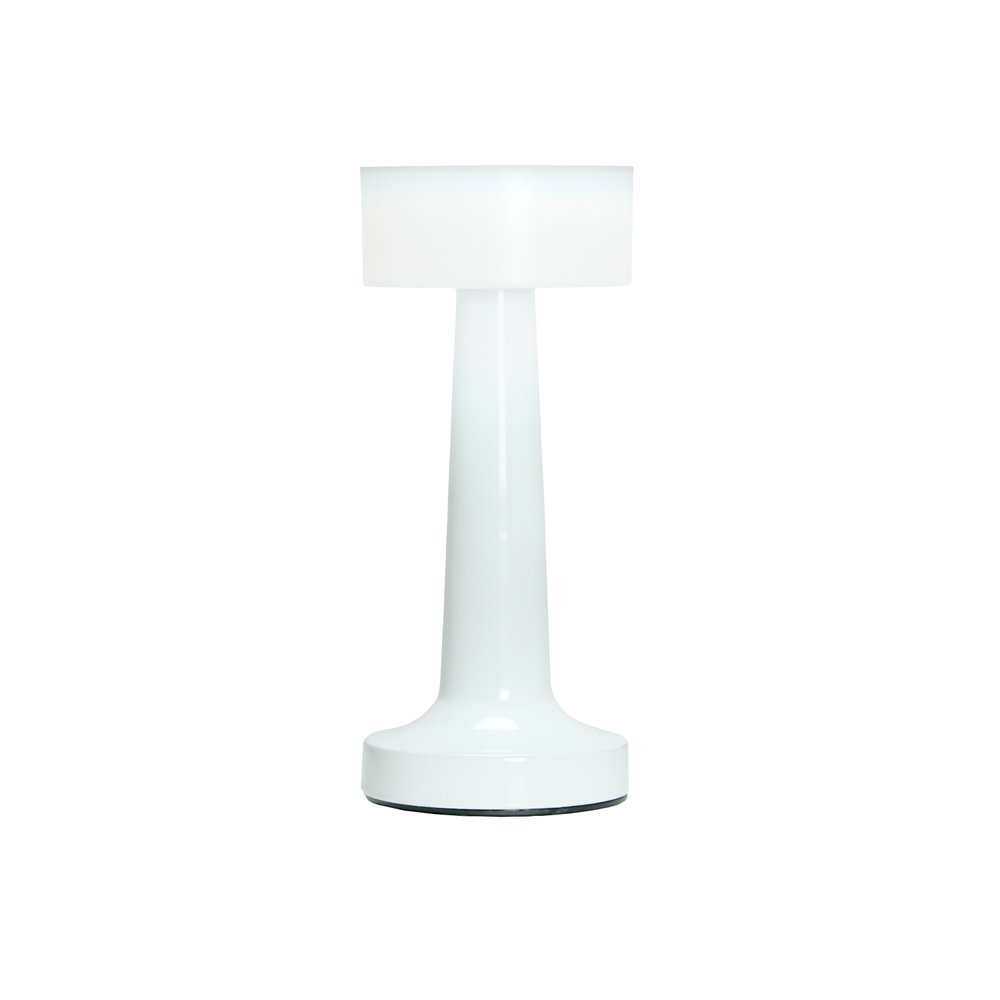 9" White Metal Lighthouse Table Lamp