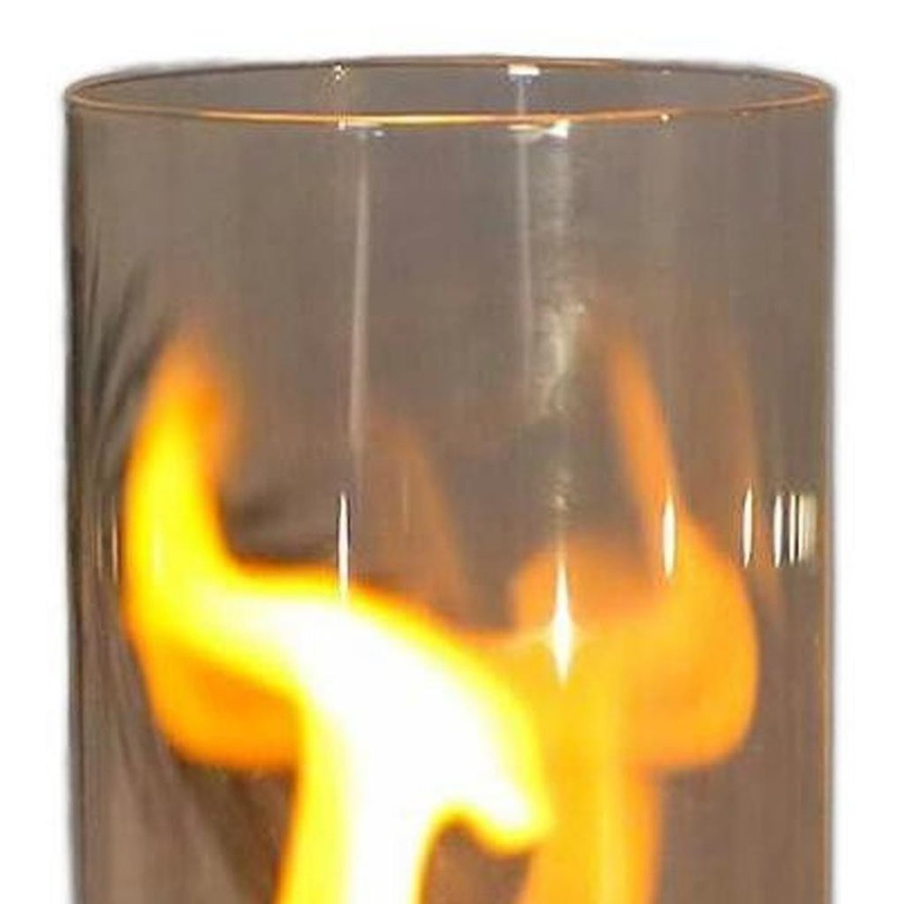 5" Black Glass Ethanol Fireplace