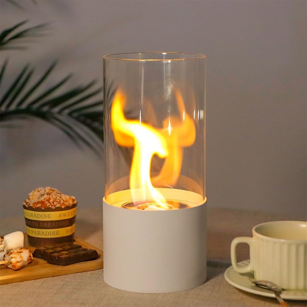 5" Black Glass Ethanol Fireplace