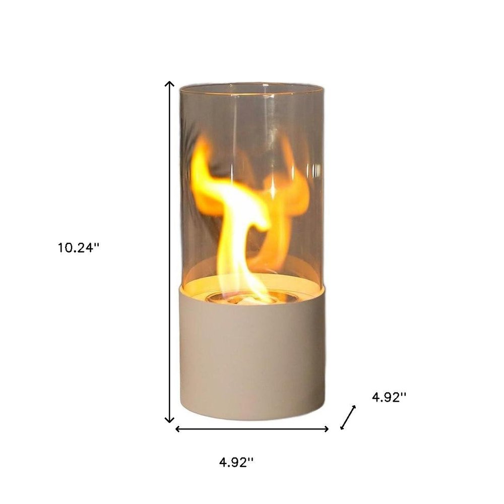 5" Black Glass Ethanol Fireplace