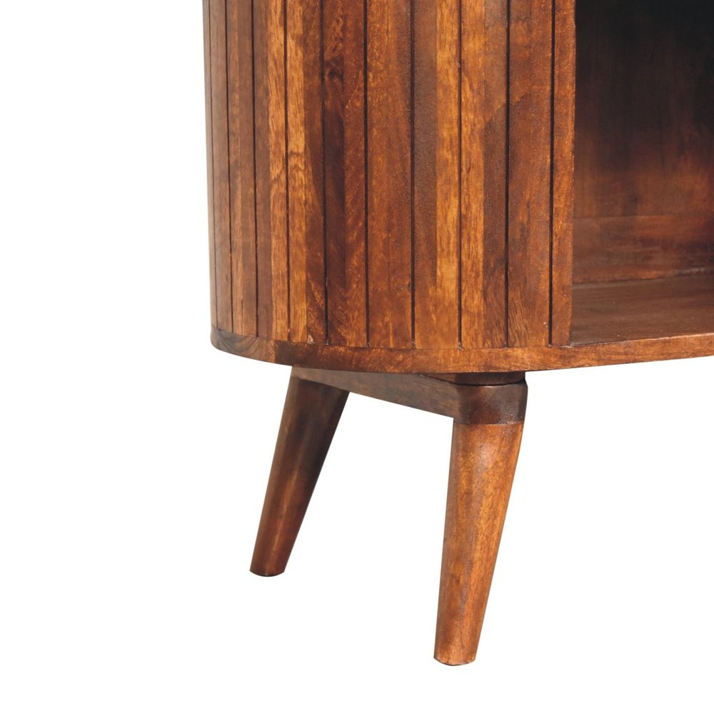 39" Chestnut Solid Wood Three Tier Bookcase