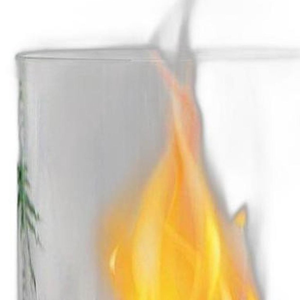 7" White Glass Ethanol Fireplace