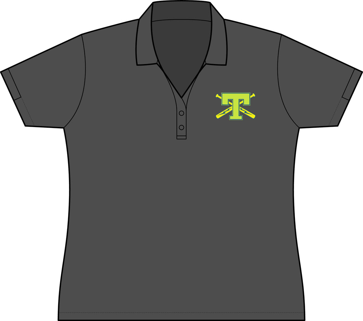 Women's Colorblock Polo Shirt — Embroidered Thunderstix Logo