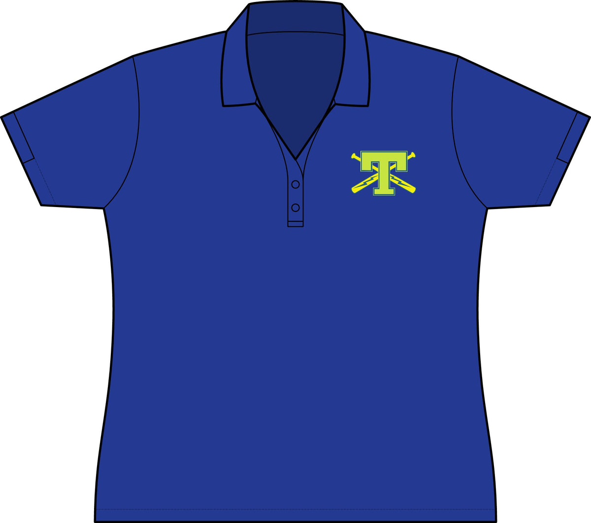 Women's Colorblock Polo Shirt — Embroidered Thunderstix Logo