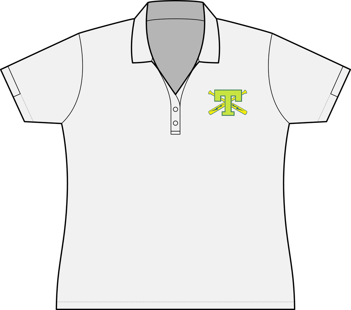 Women's Colorblock Polo Shirt — Embroidered Thunderstix Logo