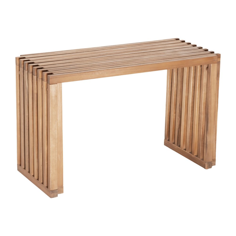 54" Natural Solid Wood Extendable Indoor Outdoor Bench