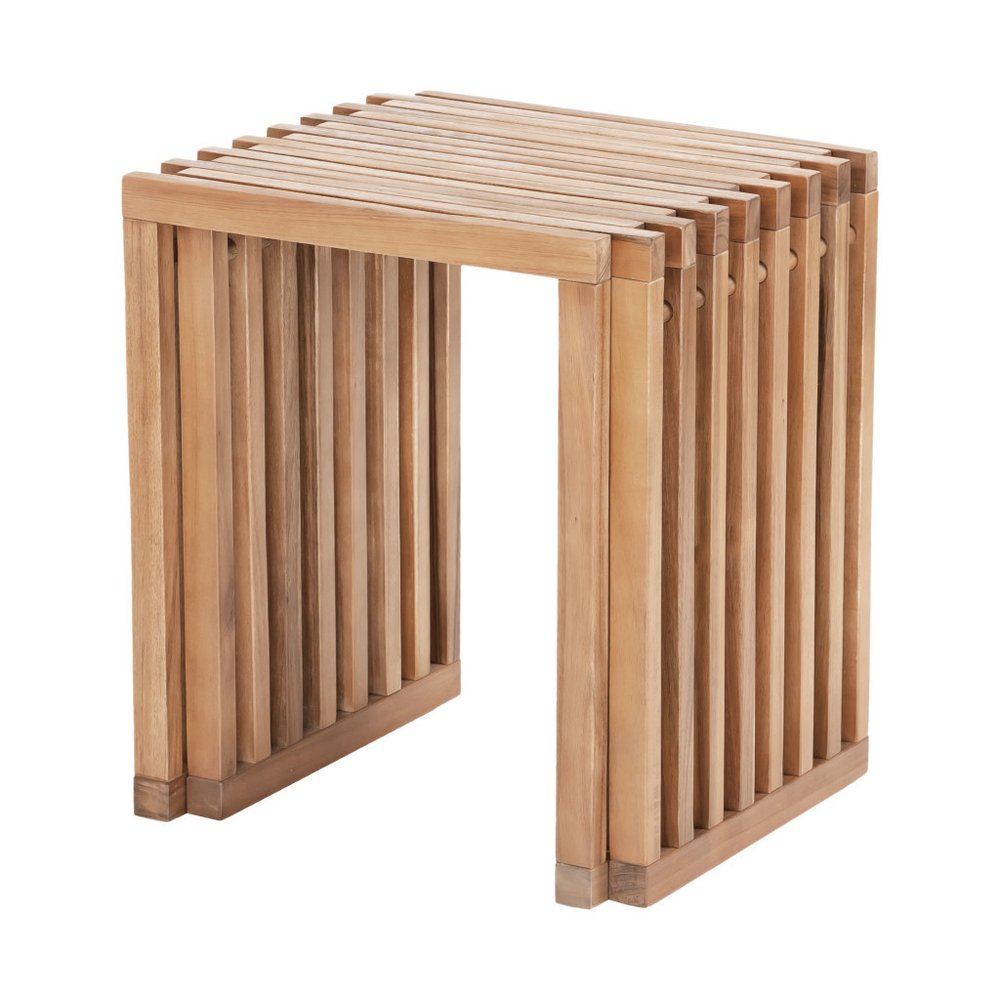 27" Natural Solid Wood Extendable Indoor Outdoor Bench