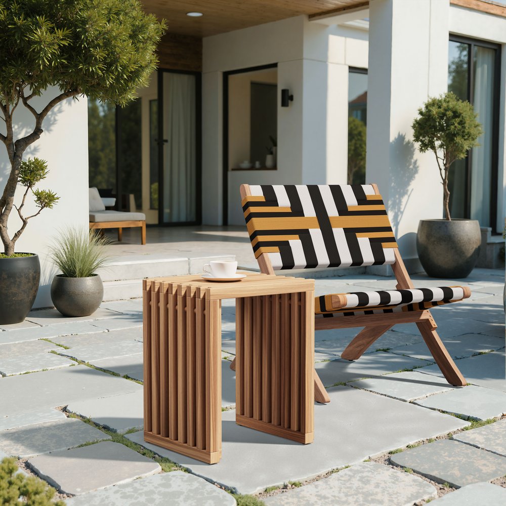 27" Natural Solid Wood Extendable Indoor Outdoor Bench