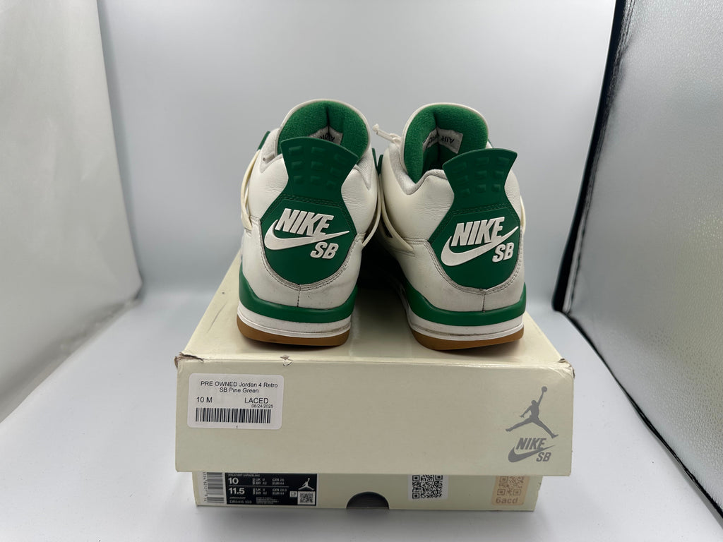 PRE OWNED Jordan 4 Retro SB Pine Green