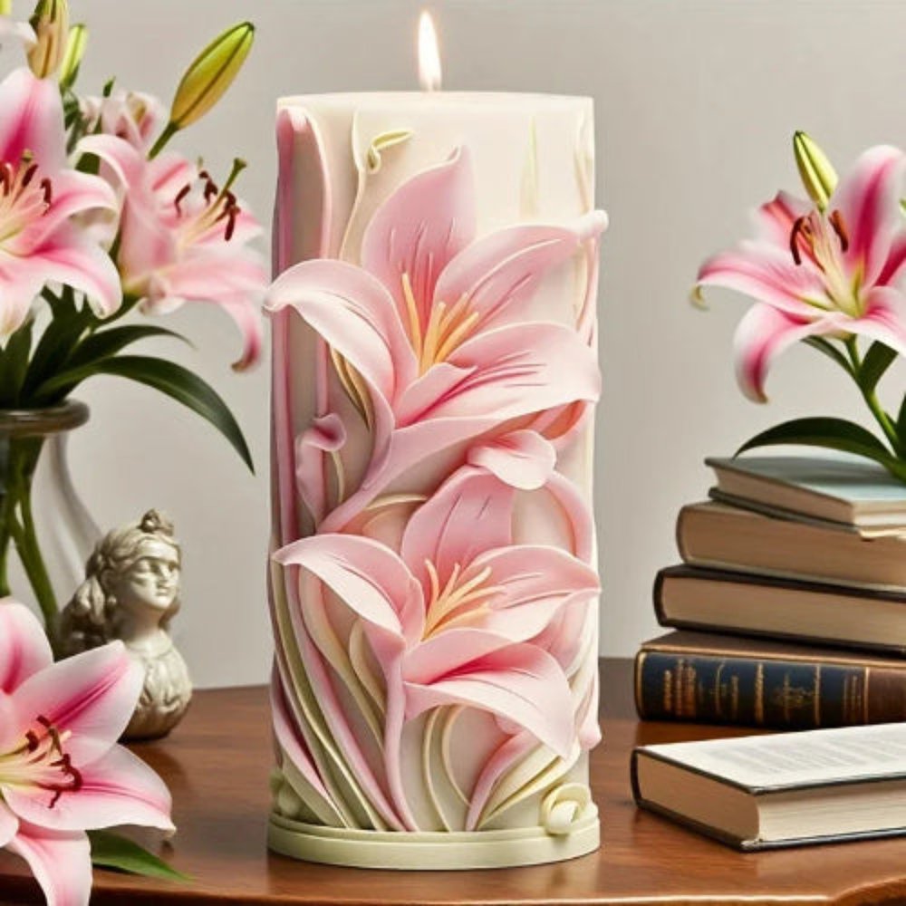 5" White Silicone Tulip Candle Mold