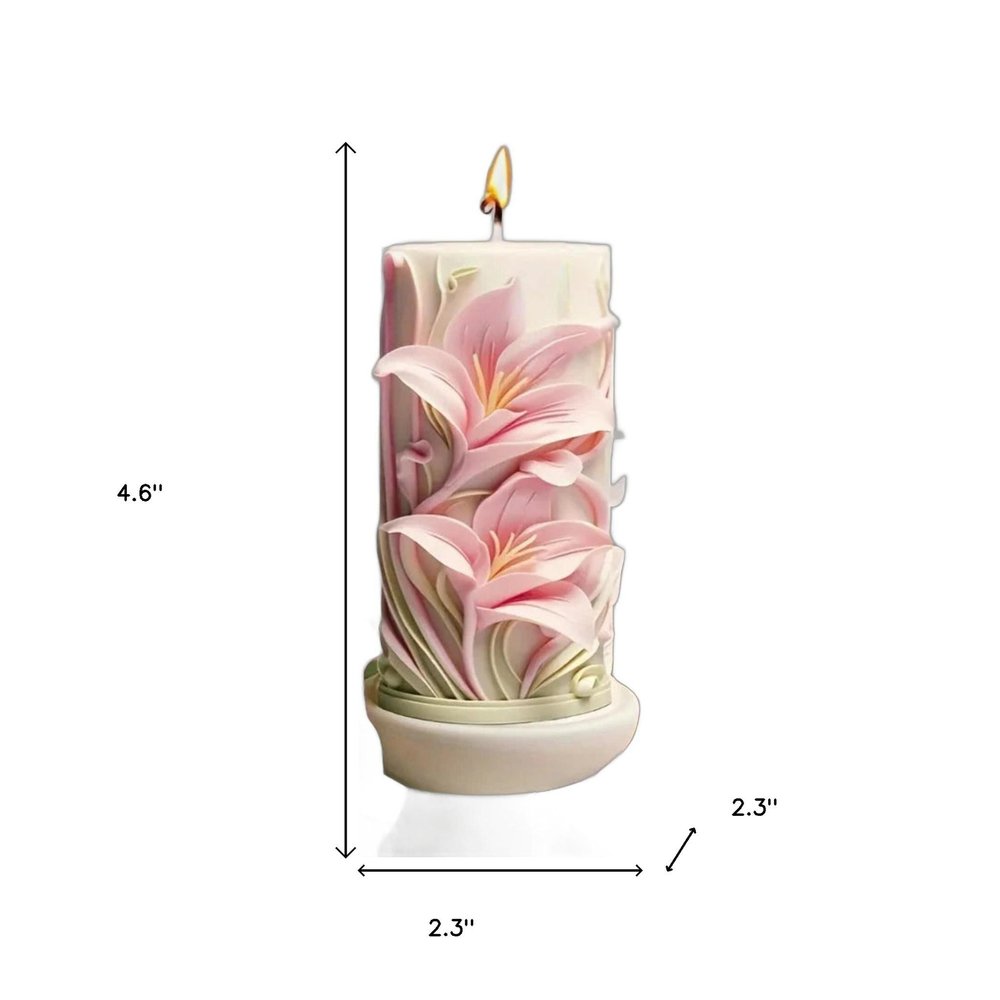 5" White Silicone Tulip Candle Mold