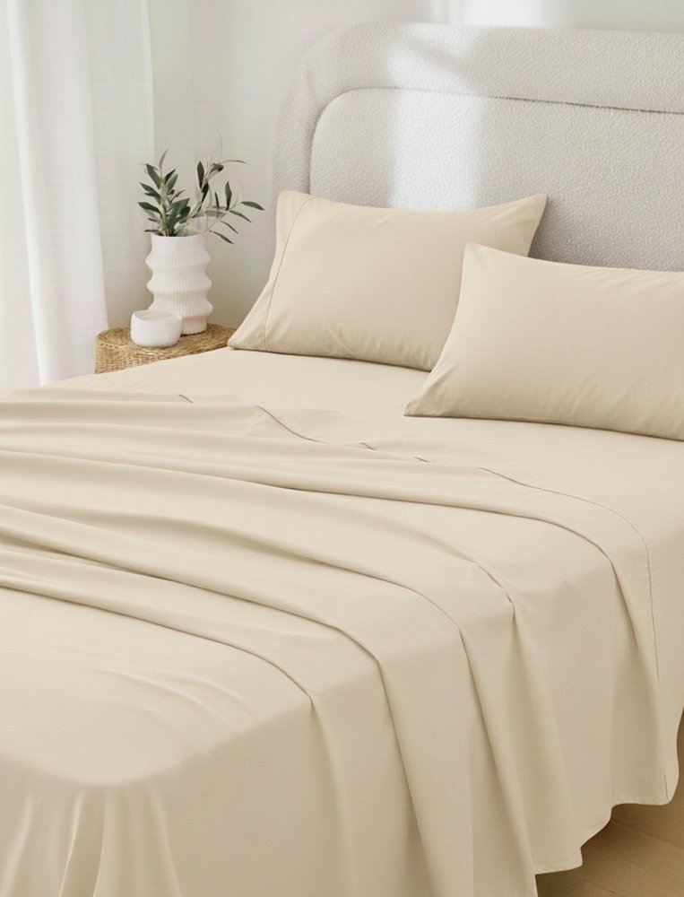 Ivory Cotton Queen Pillowcases