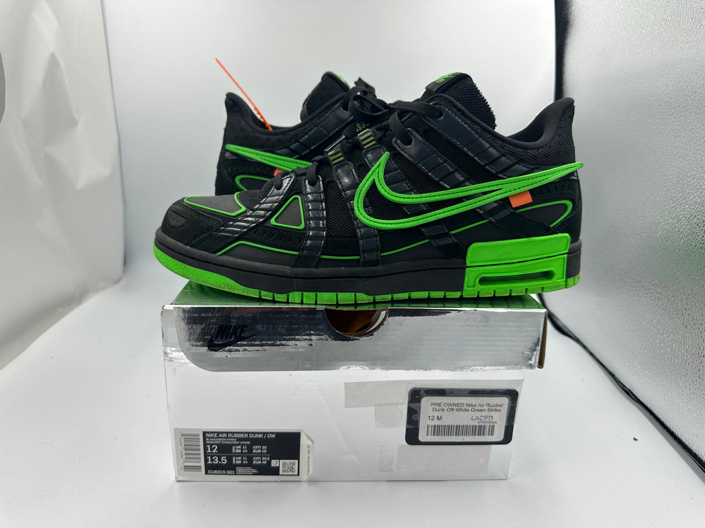 PRE OWNED Nike Air Rubber Dunk Off-White Green Strike