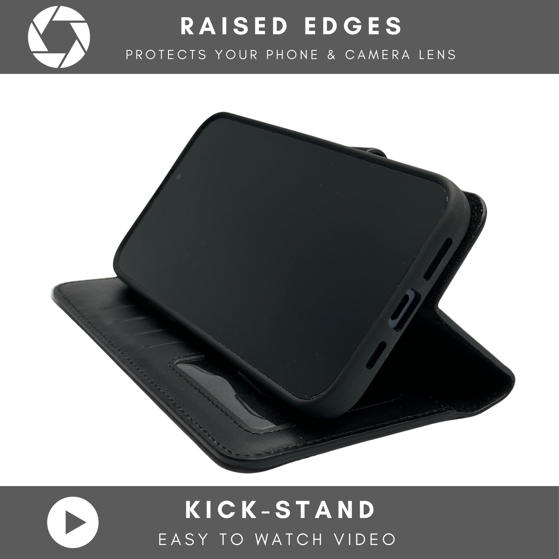 Vegas Premium Leather iPhone 15 Plus Wallet Case with MagSafe | Detachable RFID Blocking Luxury Wallet