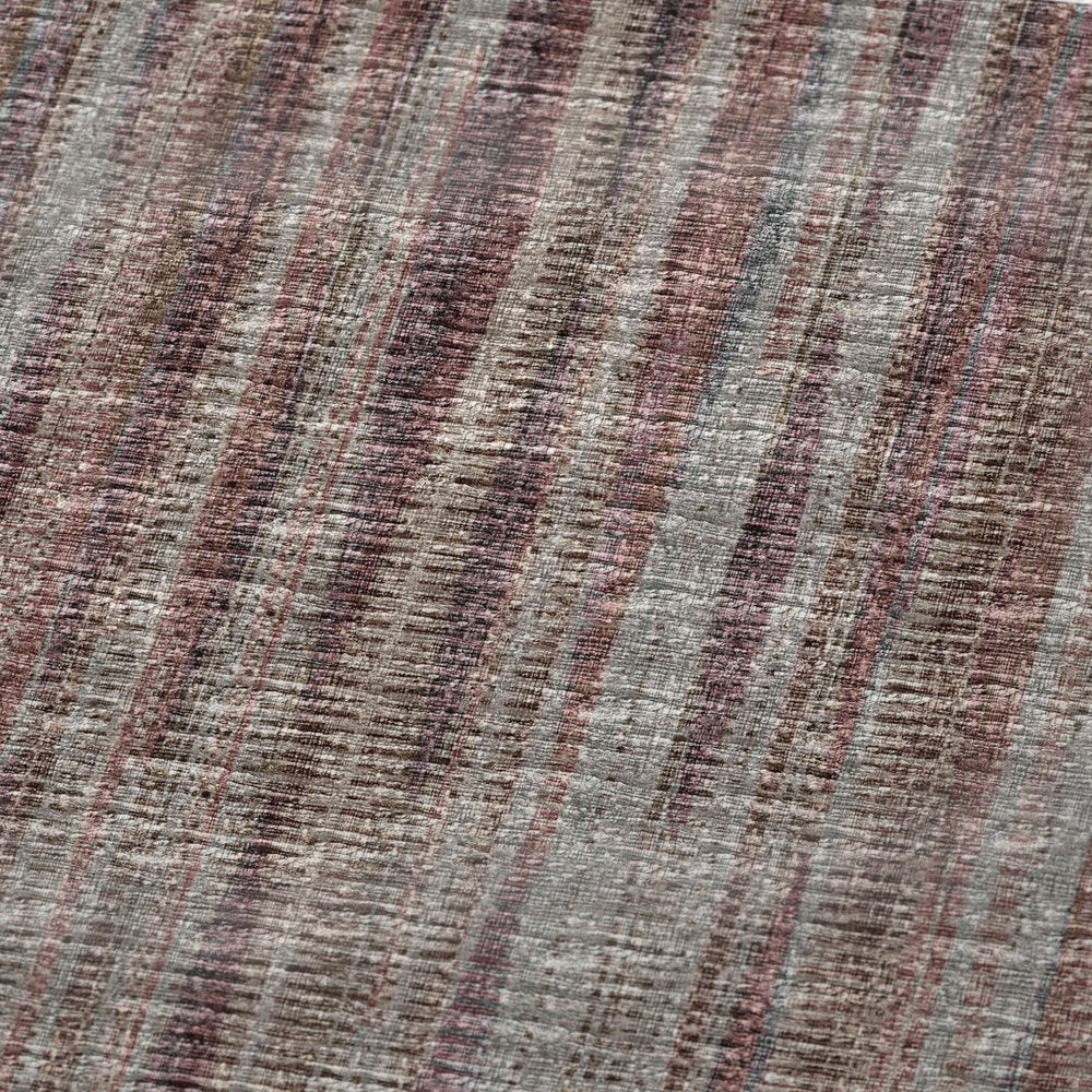 50" X 70" Burgundy And Beige Striped Microfiber Plush Throw Blanket